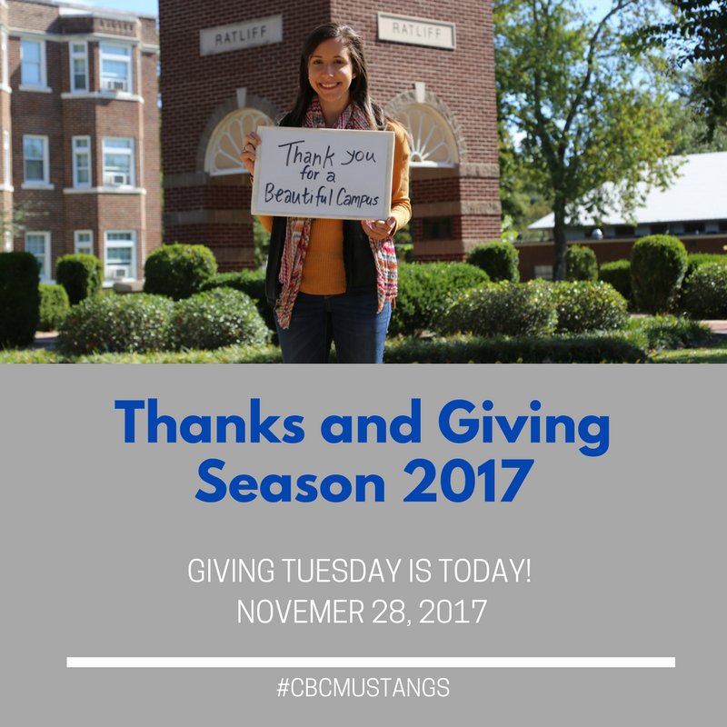 CentBaptCollege's tweet photo. GIVE to keep our beautiful campus growing here at CBC at https://t.co/cxc77tUpyb
#givingtuesday #cbcmustangs https://t.co/RQvlTWCJAc
