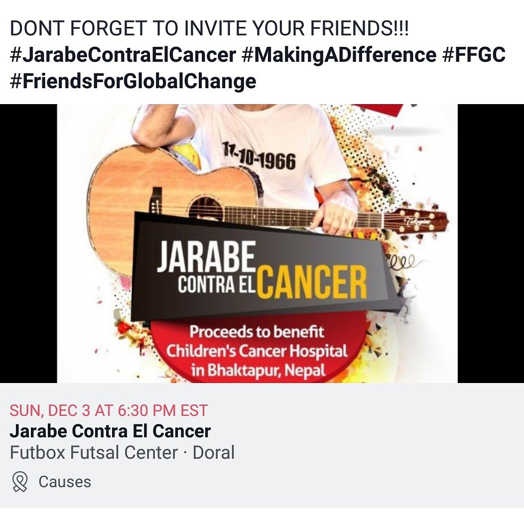 FFGCinc's tweet photo. #JarabeContraElCancer #FFGC #MakingADifference #FriendsForGlobalChange https://t.co/lJGAg6hR8q