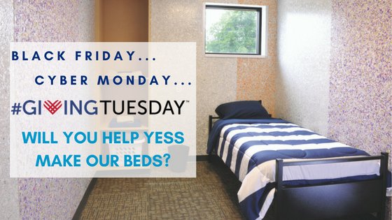EllipsisIowa's tweet photo. It's #GivingTuesday & #TeamYESS wants a monthly donor for each bed under our roof! That means we need 25 new recurring donors. Will you stand with kids each month to ensure they always have access to the most basic comfort - a bed? #HelpUsMakeOurBeds https://t.co/78SjdiKsJR https://t.co/3sHW5XPvZX