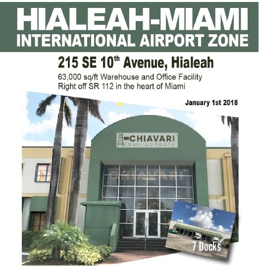 ChiavariChairCo's tweet photo. Talk about exciting times! We are moving to our MASSIVE new location in the heart of the Miami Airport Zone. Come by and see us in the beginning of 2018. We look forward to seeing you all soon!!! https://t.co/5WP2Tg19uz
