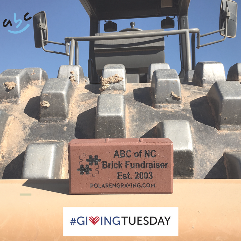 abcofncautism's tweet photo. #TodayatABCofNC is #GivingTuesday. Give back by purchasing an engraved brick that will be prominently displayed the entrance to ABC of NC’s new autism clinic, scheduled for completion in Fall 2018. 
https://t.co/i4pcKE0pT0 https://t.co/7OXz0VUbyA