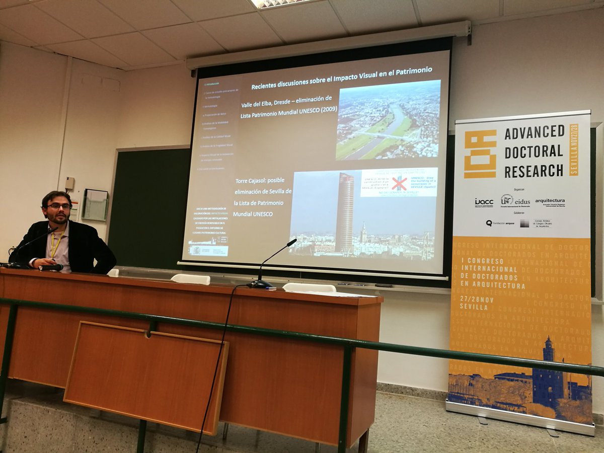 IdaSevilla's tweet photo. "Hacia una Metodología de Valoración del Impacto Visual causado por Instalaciones de Energía Renovable en el Paisaje en el Entorno de Lugares Patrimonio Cultural" Diego, J.C. &amp; Chías, P. @UAHes #IDASevilla #GIS #investigacion #doctorado #patrimonio #IUACC https://t.co/rQW9azGBFh