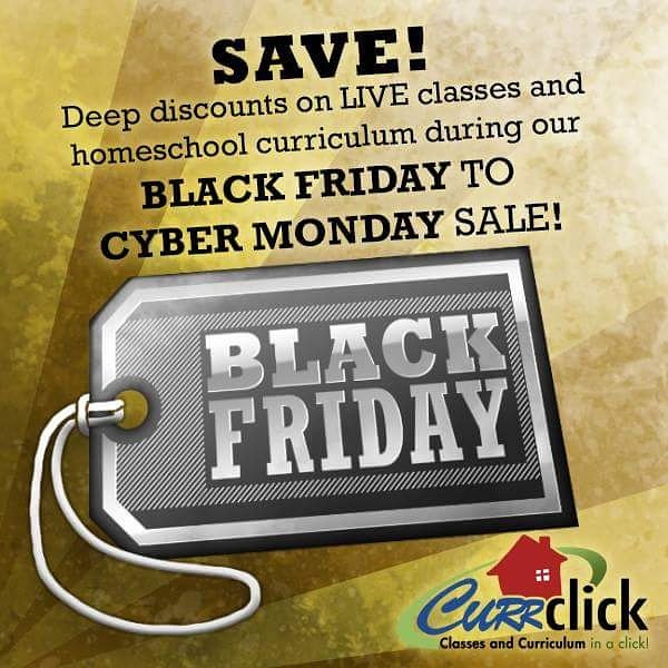 CurrClick's tweet photo. The time between Thanksgiving and Christmas is often tricky. Spice up your lessons by finding something completely different at our Black Friday/Cyber Monday sale. Get 30% off selected curriculum and classes through Nov. 30. https://t.co/jfP2uFxyjG #homeschool #homeschoollife #hs https://t.co/bQeEpSYPxy