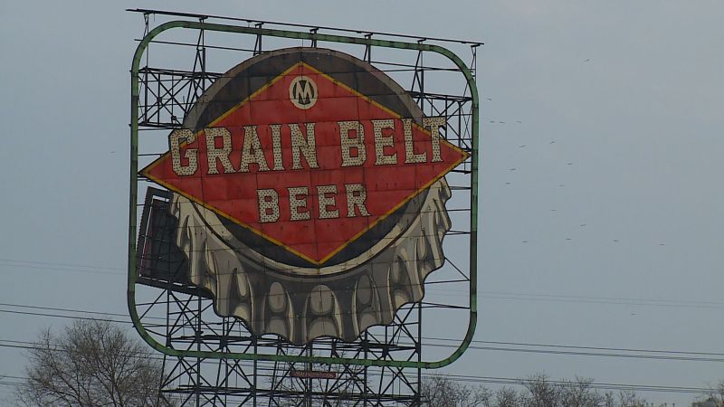 WCCO's tweet photo. After years of being in the dark, the iconic @GrainBeltBeer sign near downtown Minneapolis will shine bright again in late December! | https://t.co/ZR4eZmIN4I https://t.co/X9ObwAu7Is