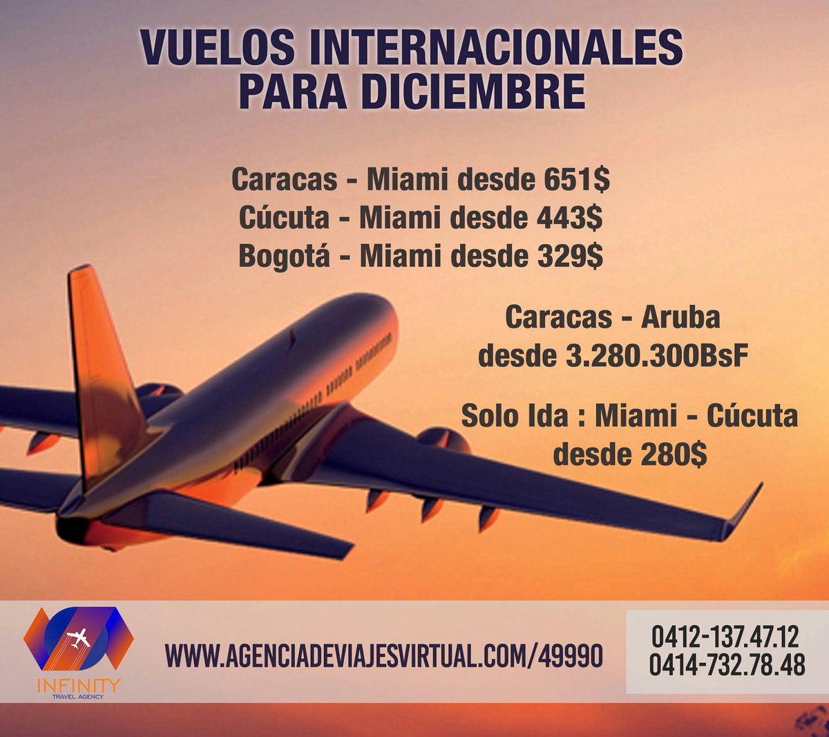 InfinityTraveel's tweet photo. 💁Tarifas especiales para el mes de #Diciembre 🌈 Viaja, vive y disfruta🌈  #ViajarEsVivir #AgenciaDeViajes #Vacaciones #Paquetes #Turismo #FullDay #InfinityTravel #Playa #ViveLaAventura #Travel #TravelPick #TravelWorld #Destinos #Táchira #SanCristobal #Promociones  #28nov https://t.co/sTuOej7BMb
