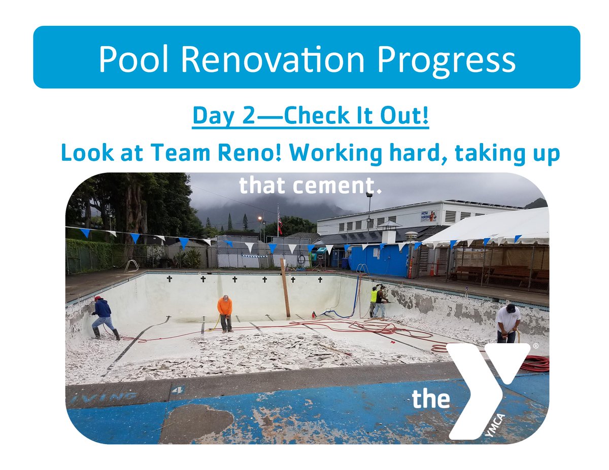 PKawehiMorrison's tweet photo. Aloha Ohana - Pool Renovation Update!  Day 2 @ 10:44am https://t.co/jlULokVTUj