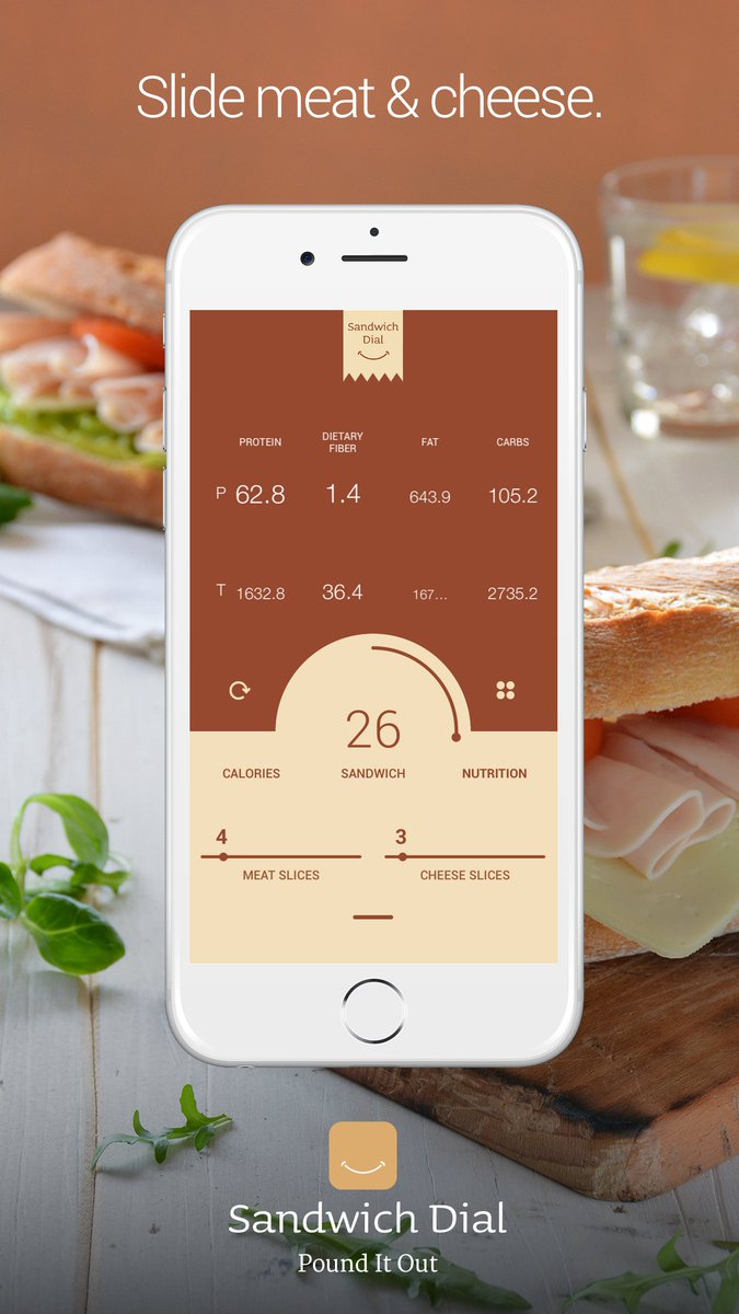 SandwichDial's tweet photo. Pound Lunch Out 🍞📱💪
- Dial sandwich count
- Slide meat-to-cheese ratio
- Tap slice thickness 

@SandwichDial is free to download NOW!   https://t.co/v9ZhL0nPk5 -- fitness - cooking - restaurant - chef - weight - training - budgeting - MMA - Boxing https://t.co/wV3HEYpWes