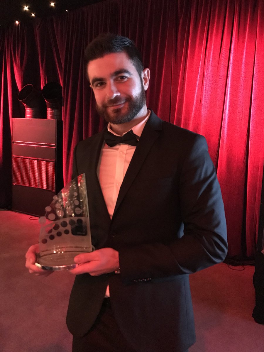 Best Customer Care, James Bond style. The  #WCA17 award in the right place, in the hands of Ioannis Kaltsas one of our great network support engineers <a href="/TeliaCarrier/">Telia Carrier</a>