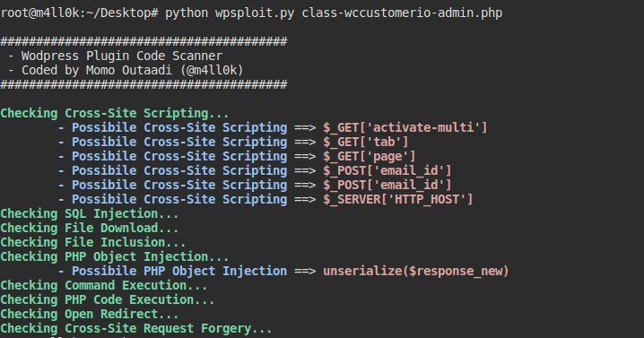 KitPloit's tweet image. WPSploit - WordPress Plugin Code Scanner goo.gl/D5emCB #Audit #Python #Security