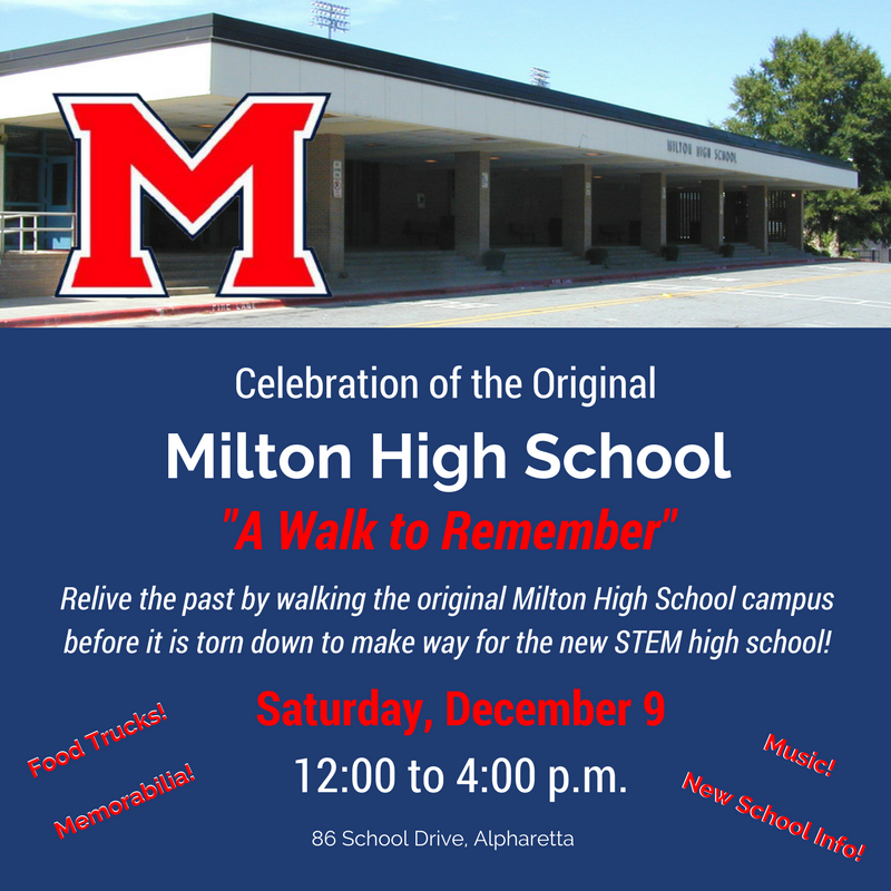 FultonCoSchools's tweet photo. Take a walk through history at the original @MiltonHighSch next Sat, Dec. 9! Demo is set for January, so take this opportunity to say farewell to one of the oldest school buildings in Fulton. Share with your Milton HS friends and family! Read more at https://t.co/3U4vnOxbbR https://t.co/rsKXURBgui