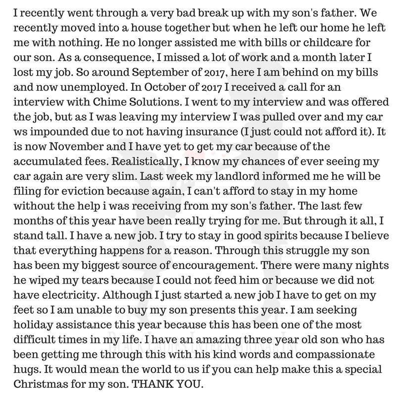BlackLadiesInt's tweet photo. In honor of #GivingTuesday #GaGives Please consider giving to a family in need this holiday season by adopting a family through our annual Adopt-A-Family for Christmas program Below is a bio from one of the families in need Adopt a family today by going to https://t.co/NNVutoBf9Q https://t.co/MmW9f4JfcZ