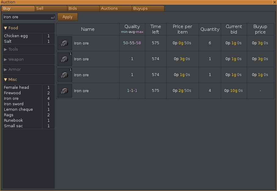Tatrics's tweet photo. Auction rework progress. "Browse" tab.
Want to see more? I started writing simple posts on https://t.co/O1yrBG4gK5
#rogalia #indie #gamedev #html5 #sandbox #mmorpg #steam https://t.co/kAW7B47kNY