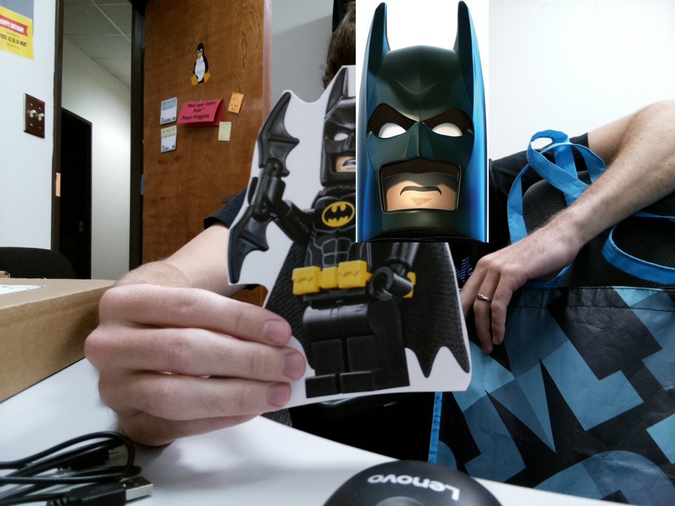 TJ_BatBot's tweet photo. Look at me now. I am Batman!!! #BatBot https://t.co/Sr6SwJf48A
