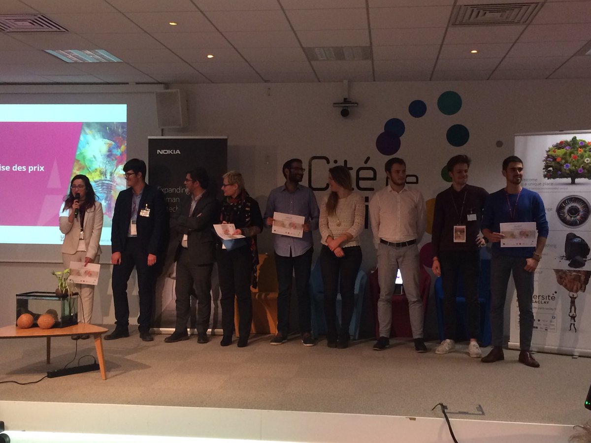 FloDoss's tweet photo. Fière d’avoir été mentor de 2 des 3 lauréats coup de cœur de l’#UPSaclayChallenge félicitations #Neosper #TrueSpirit et #FishNPlant et bravo à tous! #nokiateam https://t.co/dimpN3O9vA