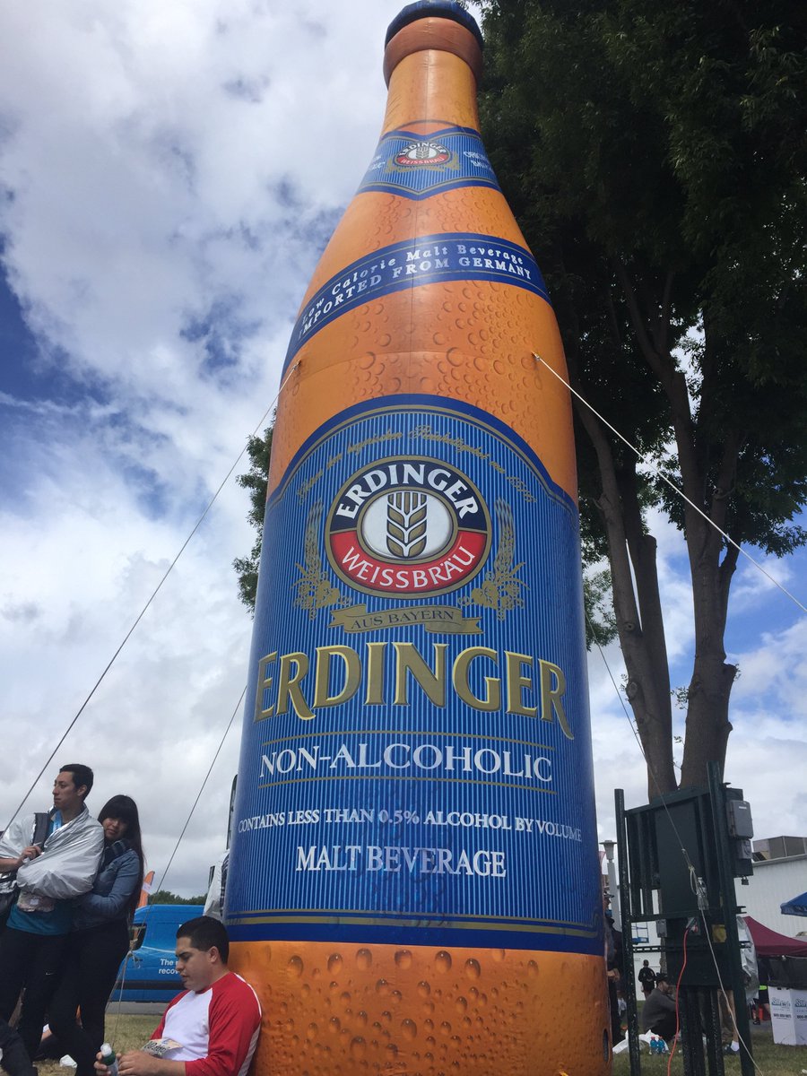 It's like the leaning tower of pizza but German. #ErdingerNA #Erdinger
