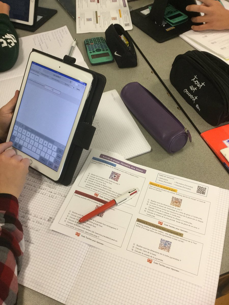egaunard's tweet photo. Activité #maths testée en 4e: ressources sur #padlet #gif #qrcode #Tactileo #topmaistrèslongàpréparer @proflaclefdesol @RaphaeleBernar1 #dan https://t.co/nbSdoFj9Cd