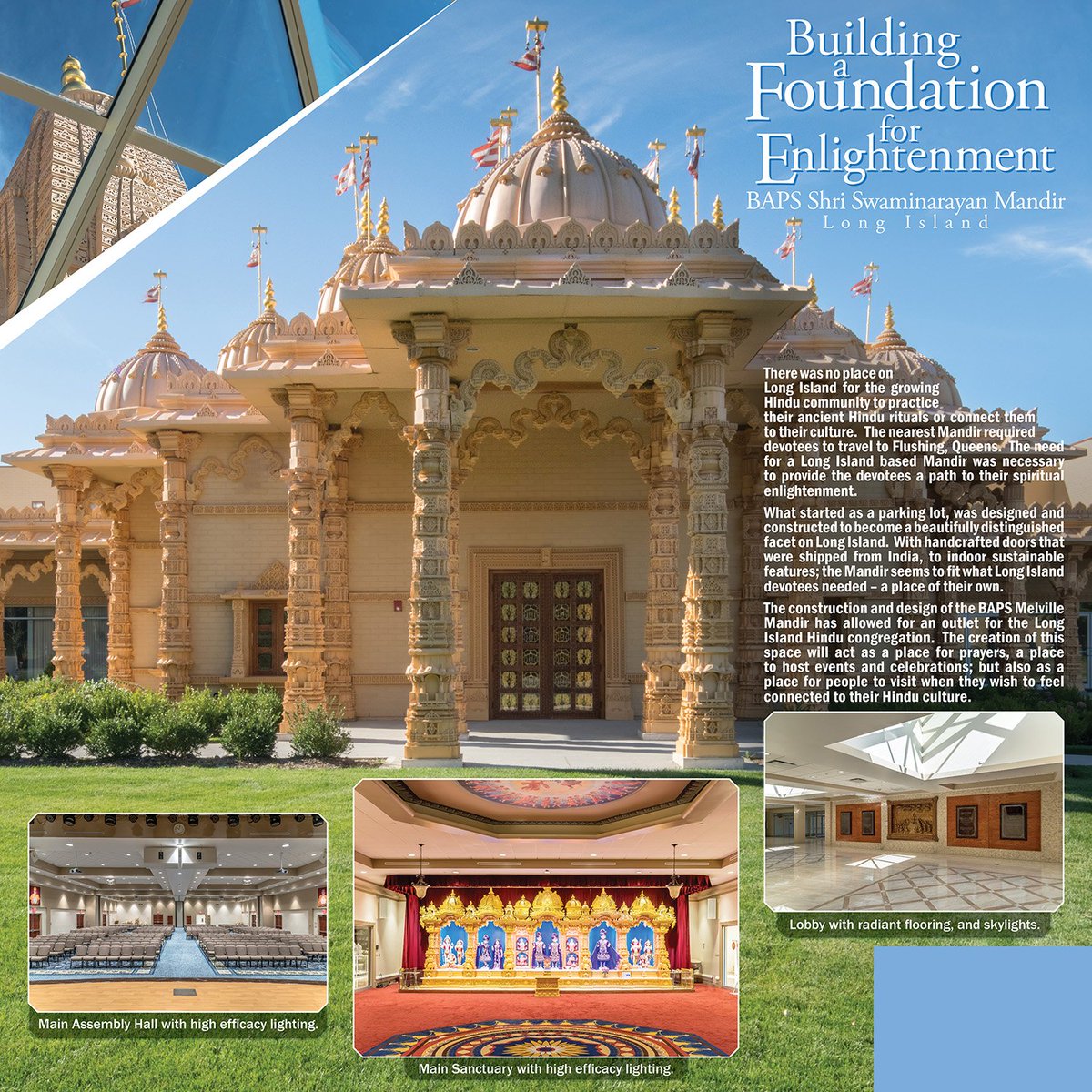H2MAandE's tweet photo. #H2M was awarded a Gold Award from @ACECNewYork for the “New BAPS Shree Swaminarayan Mandir of Melville,” project in Melville, NY. Stay tuned for more awards updates from ACEC NY!
#Architects #Engineers #Awards #ACECAwards #ACECNY #Architecture #Engineering #Team #EEANY18 https://t.co/AkJISBu3OC
