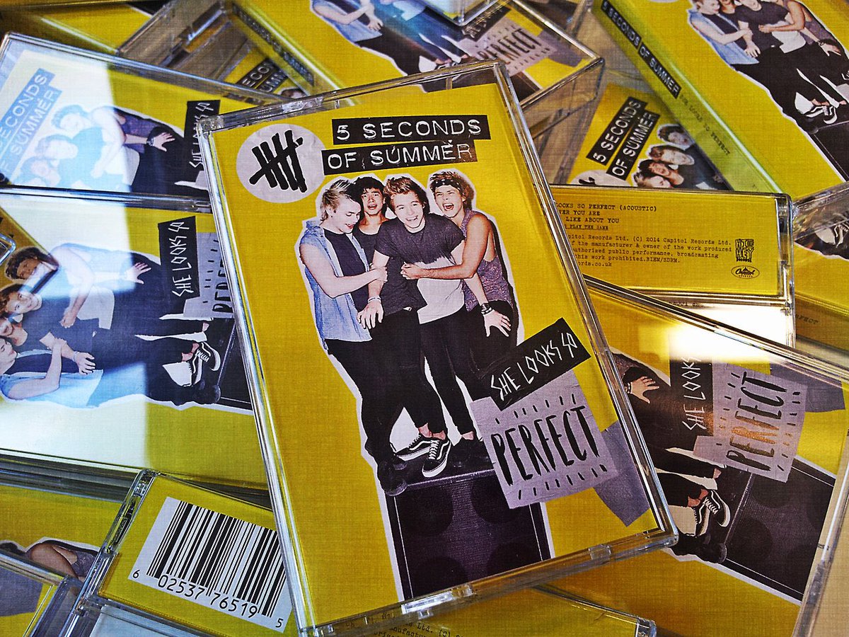 calumthings's tweet photo. Anyone else remember when 5SOS made cassette tapes, and gave them to music shops in the UK and you had to go around and find them #5SOSFOUNDIT https://t.co/VHGv76YgM8