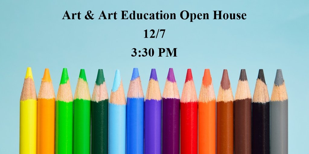 TCCUadmissions's tweet photo. Interested in studying Art Education at Teachers College? On 12/7, our faculty &amp; current students will be on campus and ready to welcome you for an information session, a tour of our spaces, a reception and an exhibition of our current work. RSVP: https://t.co/GL75rhFbBf https://t.co/aA9wdYMMAt