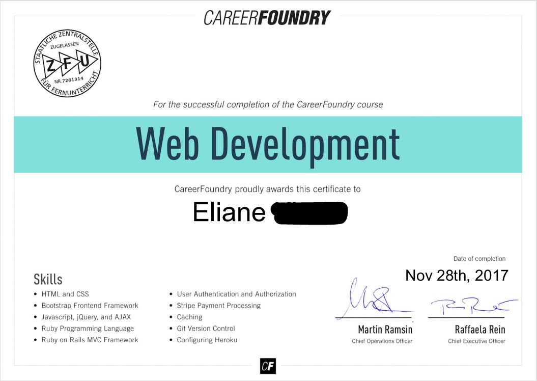 Simbolize's tweet photo. Hurray! #careerfoundry #webdev https://t.co/4IpEuGBkQc