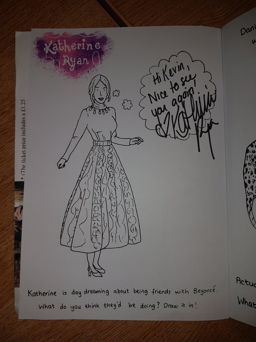 Kevenlaw's tweet photo. @LiseyAndJenby @Kathbum signed your awesome colouring book at #stylistlive last week, up next, hopefully anyway, the gorgeous @sarapascoe tonight, with some luck & a fair blowing wind πππ #comedy #sarapascoe #katherineryan #comedycolouringbook #colouringbook #Christmas https://t.co/qQigKSMtFM
