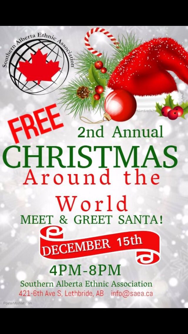 sa_ethnicasstn's tweet photo. Come out Dec 15 to find out your elf name, enjoy entertainment and get your face painted for FREE! The next day you're also welcome to join us for a FREE dinner! #yql @YQLethbridge @YQLethbridge @LethCollege @ULethHomestay @lfsfamily https://t.co/CT0brwbesB