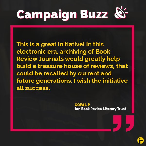 BitGiving's tweet photo. #CampaignBuzz | The Book Review is an effort to digitally archive 41 years of treasured journals. Join in and make the change here: https://t.co/0mezMRneJ5 https://t.co/0qk9T8FHRO