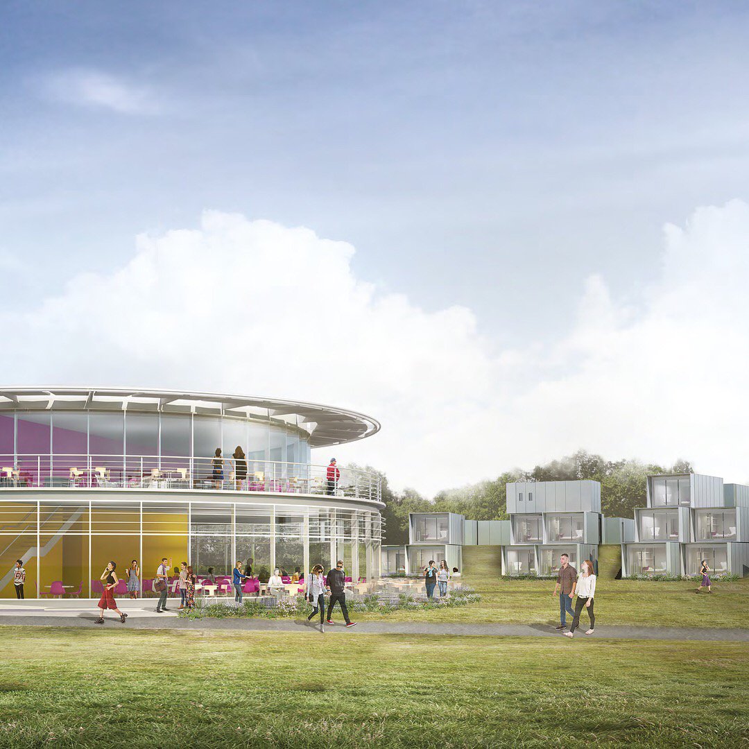 James Dyson and <a href="/JoJohnsonUK/">Jo Johnson</a> cut the turf for the undergraduate village at the Dyson Institute of Engineering and Technology: bit.ly/Dysonlnstitute
