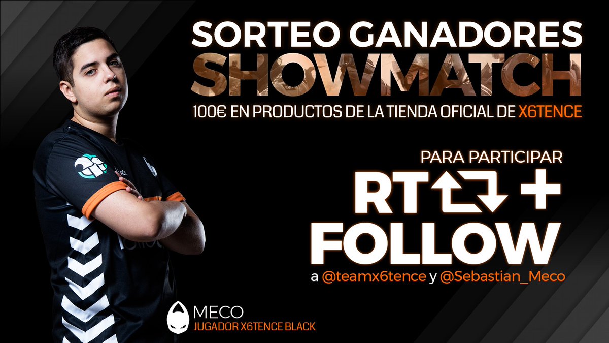 MecoLumpioo's tweet image. 👽 ¡SORTEO! 👽

Como los CierraVares ganamos el Showmatch de @teamx6tence, ¡tengo 100€ en productos de x6tence.com para sortear!

Tenéis que seguirnos a ambos y dar RT aquí. ¡Mucha suerte! 💪🏻 #Gox6 #x6csgo