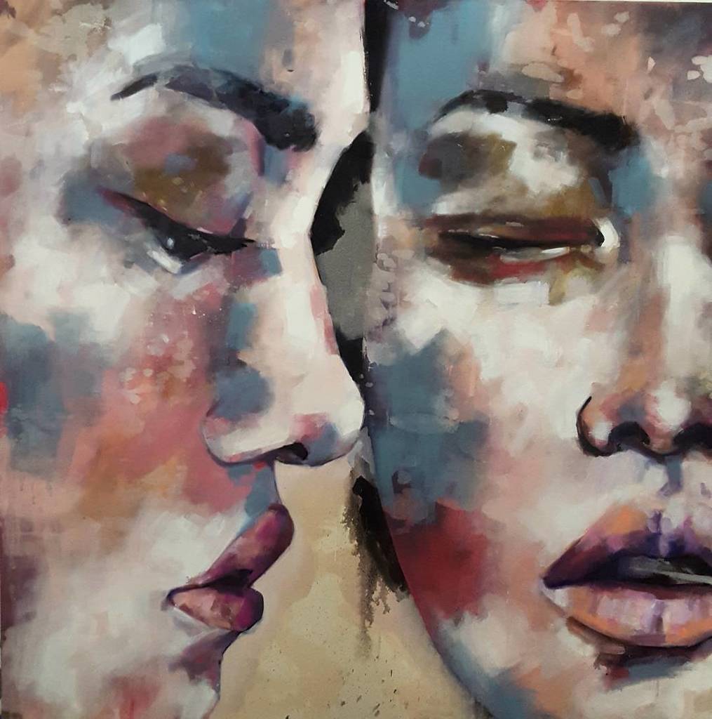 Large scale close cropped double head study in oils. #fineart #paintings #fashion #contemporaryart #oils #portrait #expressive #creative #inspiration #artoftheday #picoftheday #instaart #artistoninstagram ift.tt/2es9akz ift.tt/2jsAlzX