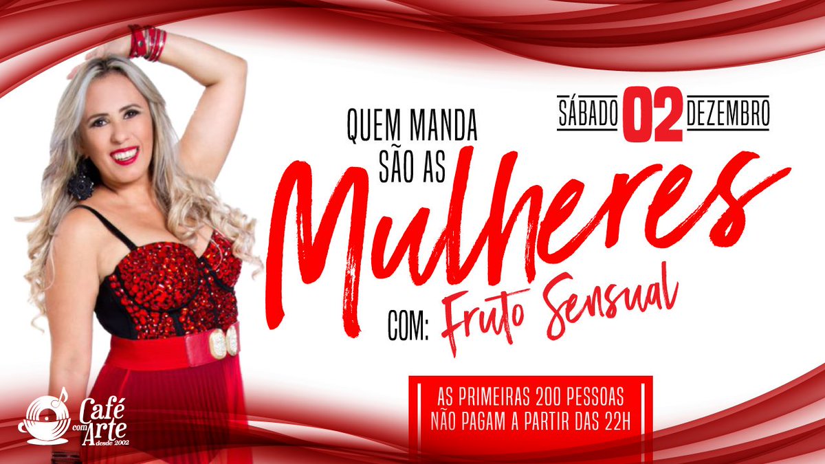 cafecomartepa's tweet photo. Sábado tem #QMSAM com Fruto Sensual! Então marca aquele amigo ou amiga que ama brega marcante...
🎟️ Ingressos antecipados: R$20 na bilheteria do café. https://t.co/EaaAguhZ9V
