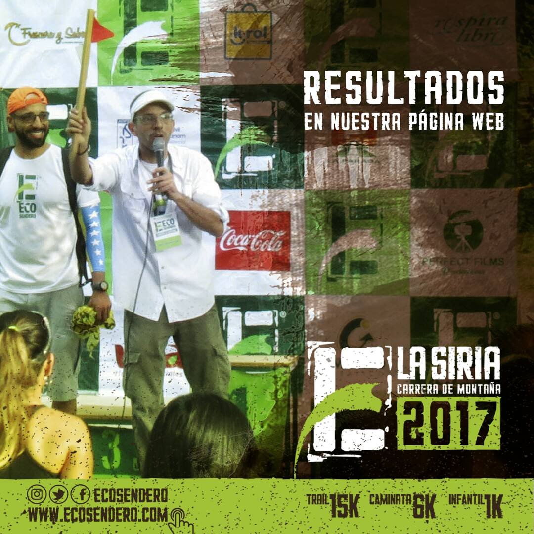ecosendero's tweet photo. RESULTADOS #lasiria2017 en nuestra página web https://t.co/Tr1sycn8Cz #ecosendero #Indetenible https://t.co/HIMT9IiJQi