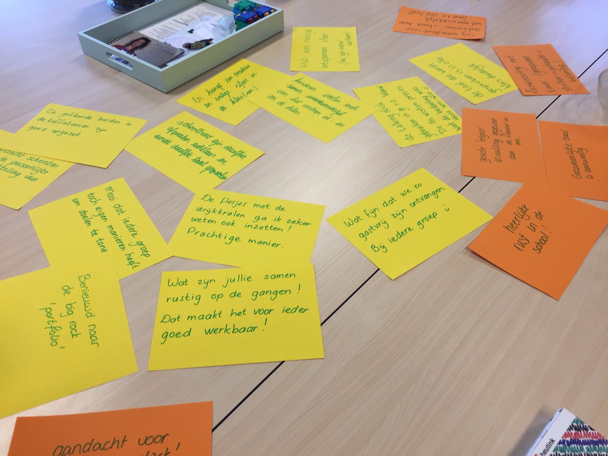 De opbrengsten van wederom een mooie dag: Gluren bij de buren! #plussen&amp;delta’s #theleaderinme