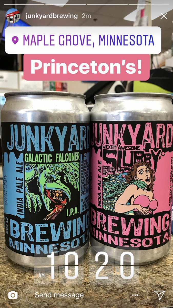 theHopverse's tweet photo. Anyone else sitting on Instagram constantly refreshing waiting for @JunkyardBrewing to show up at your local beer store today? They’re getting closer!!! 🤗🤗 #neipa #neiipa #hazy #hazyipa #junkyardbeer #mnbeer #mncraftbeer https://t.co/C22KeQuBsj