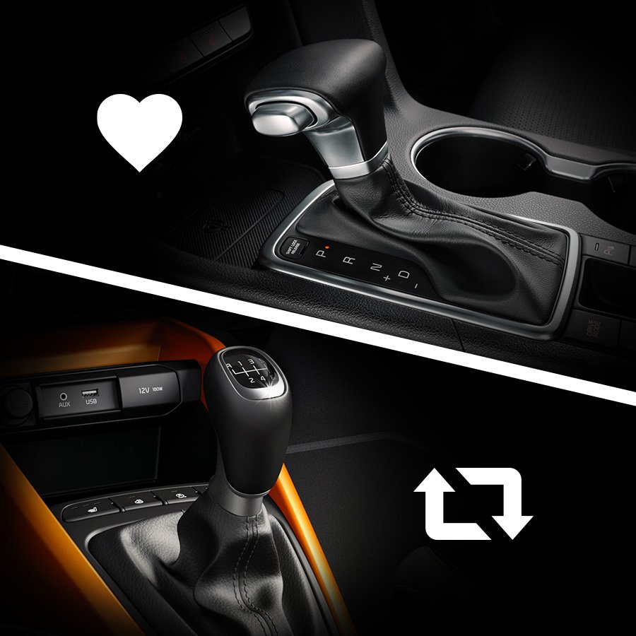 kiafrance's tweet photo. Il n’y a pas de bonne ou de mauvaise réponse, mais nous vous posons tout de même la question ! Boîte #auto ou #manuelle ? #Kia #vote https://t.co/94UgniRn8q