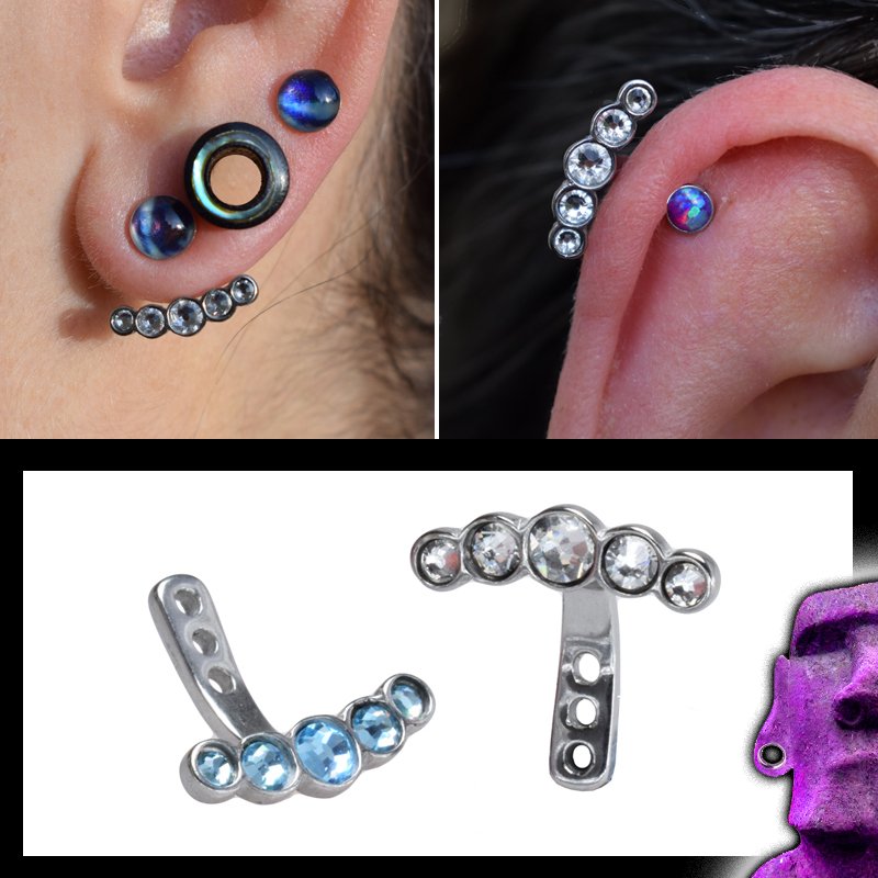 Arka_Shop_UK's tweet photo. Check out these little jewelled 'jackets' which can fit below the ear use a stud to hang them, or on a cartilage piercing and have them sit on top of the ear.
https://t.co/mFpix2tD1d
#earjackets #piercings https://t.co/bkzSJYd3SM