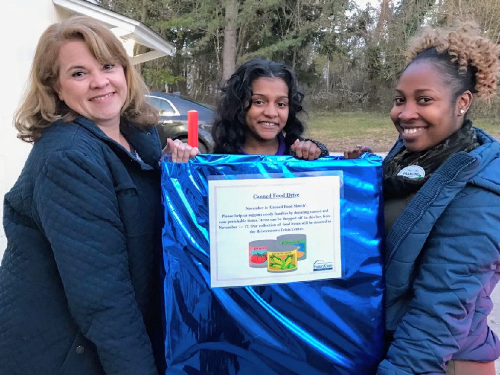 In honor of November being “canned food month”, Cherrywood collected non-perishable food items for the Reisterstown Crisis Center. Pictured below is Francine Smith (Right), Activities Director, dropping off the donations. #CWRockstars!