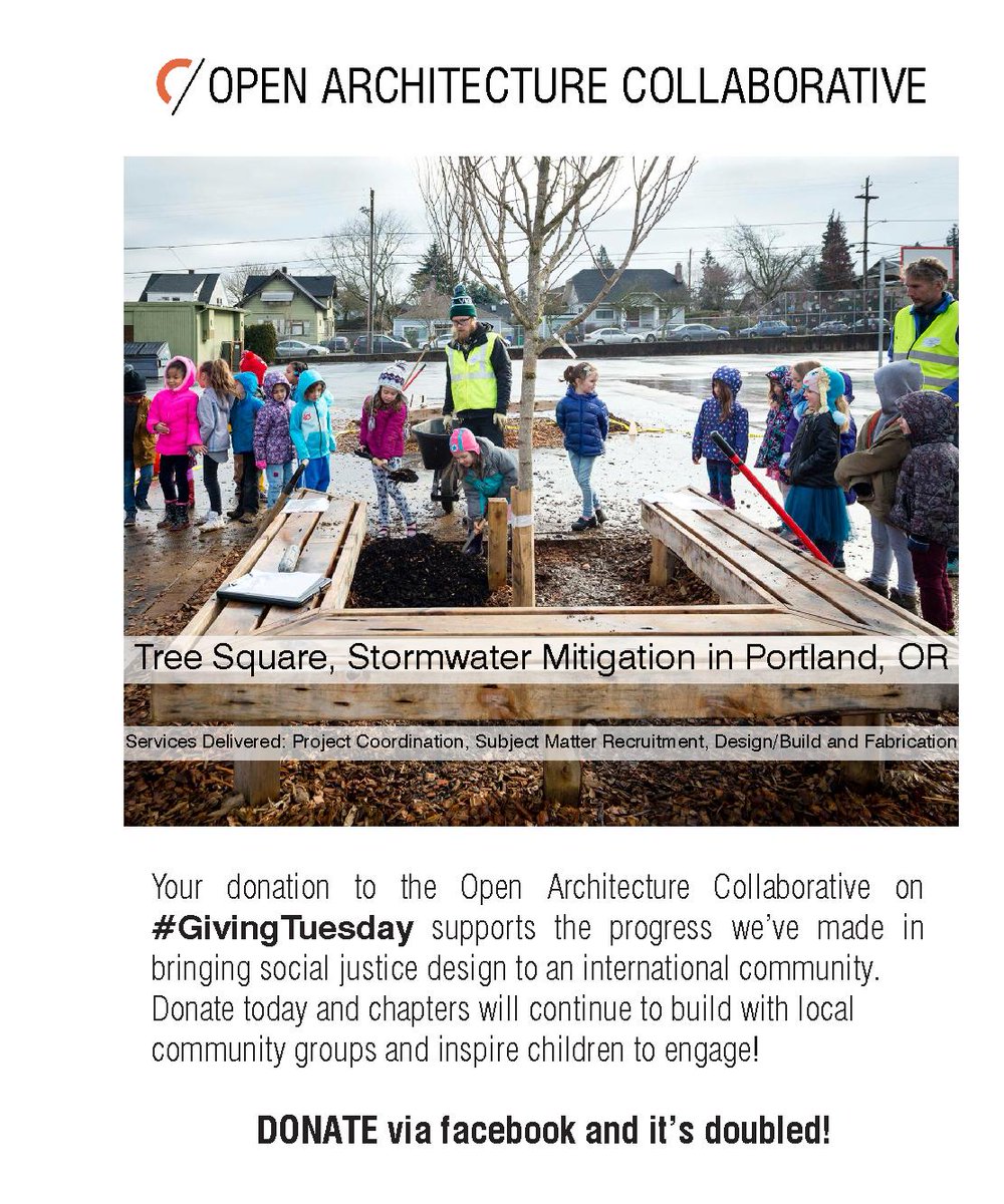 Give this #GivingTuesday to help fund projects in your community with <a href="/openarchcollab/">Open Arch Collab</a>! Donate on Facebook and <a href="/gatesfoundation/">Gates Foundation</a> will double the donation! Donate on FB here: facebook.com/OpenArchCollab/