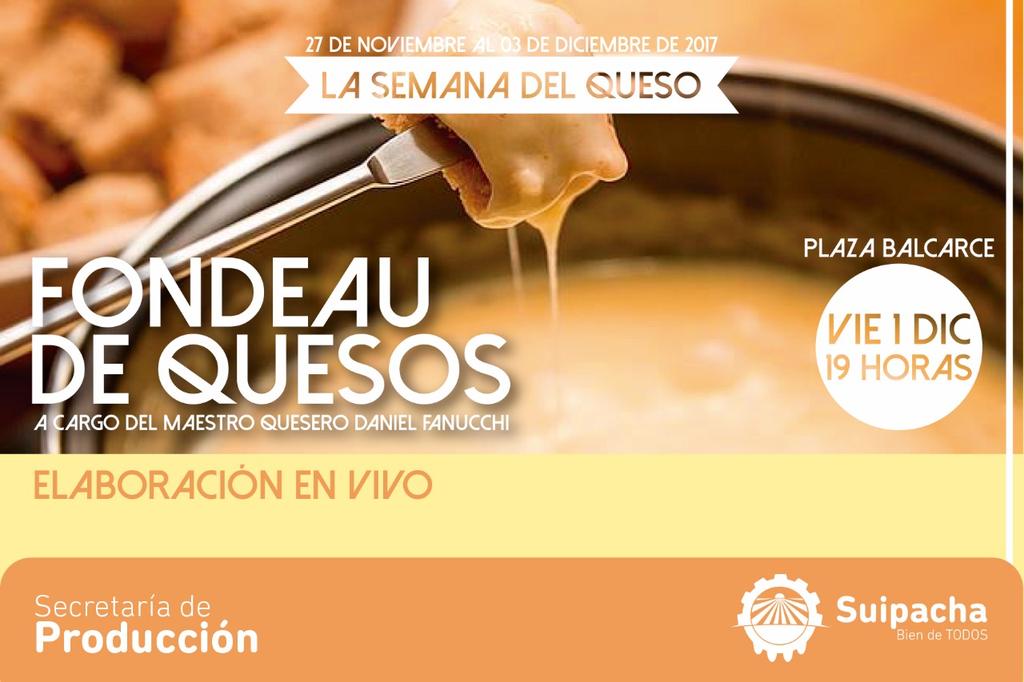 En la semana del queso la muni de Suipacha armo un encuentro con la elaboración de una fondue. participa Cabaña Piedras Blancas. Aprovecha !