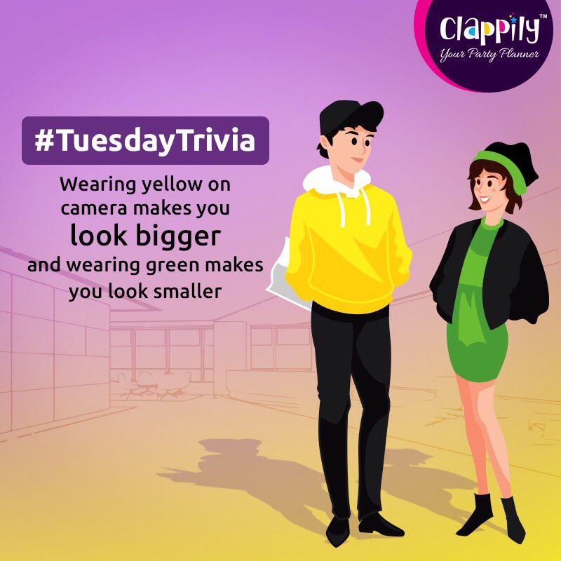 clappily's tweet photo. For all you photogenic camera lovers, you know what to wear now! Got some similar tips?
Explore our app for all your party solutions: https://t.co/af1a42qdK6
https://t.co/ayKknOFBJY
Visit: https://t.co/RUIYjHGUye
#photography #eventinmumbai #clappily #event #partyplanner https://t.co/aAWp0LDPkn