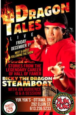 Attention #OTTAWA #WRESTLING FANS. Don't miss #RickyTheDragonSteamboat this #FridayNight <a href="/YukYuksOttawa/">Yuk Yuk's Comedy Club Ottawa</a>. I will also be on the show as well. 1 #WWEHallofFamer and Me, the host of #TalkNWrestlingPodcast on #itunes, <a href="/NeverSleepsNet/">Never Sleeps Network</a> @tnwpod #DontchaDareMissIt #WWE