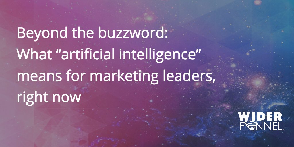 WiderFunnel's tweet photo. Understand what AI applications can do today, how it can (or can't) solve your business problem, and how to plan for the future in our post: https://t.co/TZGMsGTbP5  #machinelearning #NLP #deeplearning https://t.co/RsheYtrU0l