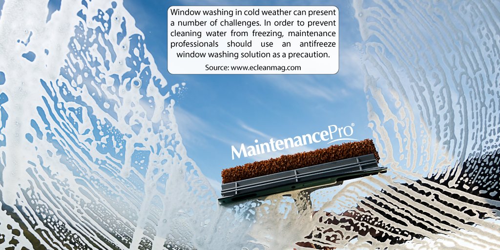 MaintenancePro_'s tweet image. #TuesdayTip: Prevent your window #cleaning solutions from freezing by adding an antifreeze fluid. bit.ly/2iYZAdC