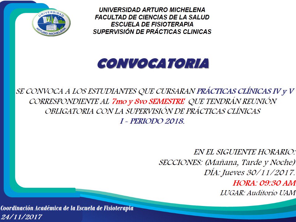 EscFT_UAM's tweet photo. ATENCIÓN PRACTICAS CLÍNICAS https://t.co/JolRn3Ke4V
