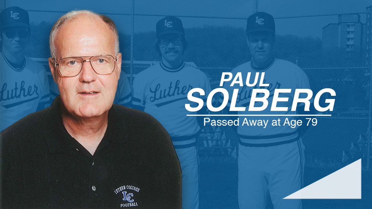 Legendary Luther Coach, Paul Solberg passed away at age 79 this morning (Nov. 28th). He served Luther College for more than 35 years. 
luther.edu/headlines/?sto…