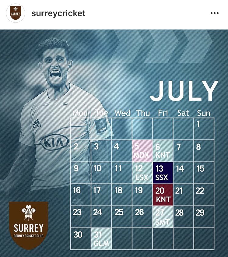 I might be biased, but the <a href="/SurreyCricket/">Surrey Cricket</a> Instagram account has been 🔥 recently. 

Our #T20Blast fixture announcement today looks beaut on there. 😍