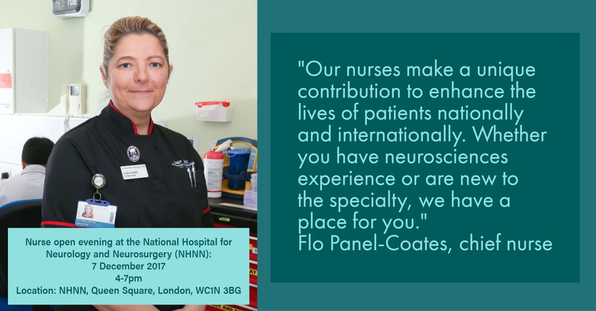 uclh's tweet photo. Join our National Hospital for Neurology and Neurosurgery for a Nursing recruitment evening on 7th December 2017. #nhs #nhsjobs #uclh https://t.co/fK5Udi6Bm0