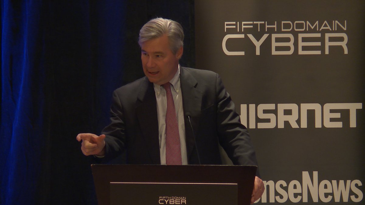 defense_news's tweet photo. In the keynote at #CyberCon2017, @SenWhitehouse speaks on his desire to appoint a federal inspector general for #cybersecurity: https://t.co/qwEZMjgQyA https://t.co/gsrirI6Kbc