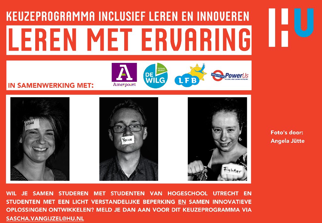 Nieuwe cursus <a href="/HU_Utrecht/">Hogeschool Utrecht (inactief)</a> ism <a href="/WilgUtrecht/">De Wilg</a> <a href="/Amerpoort/">Amerpoort-Sherpa</a> en <a href="/i_wolters/">I. Wolters</a> #ervaringskennis #socialwork #powerus