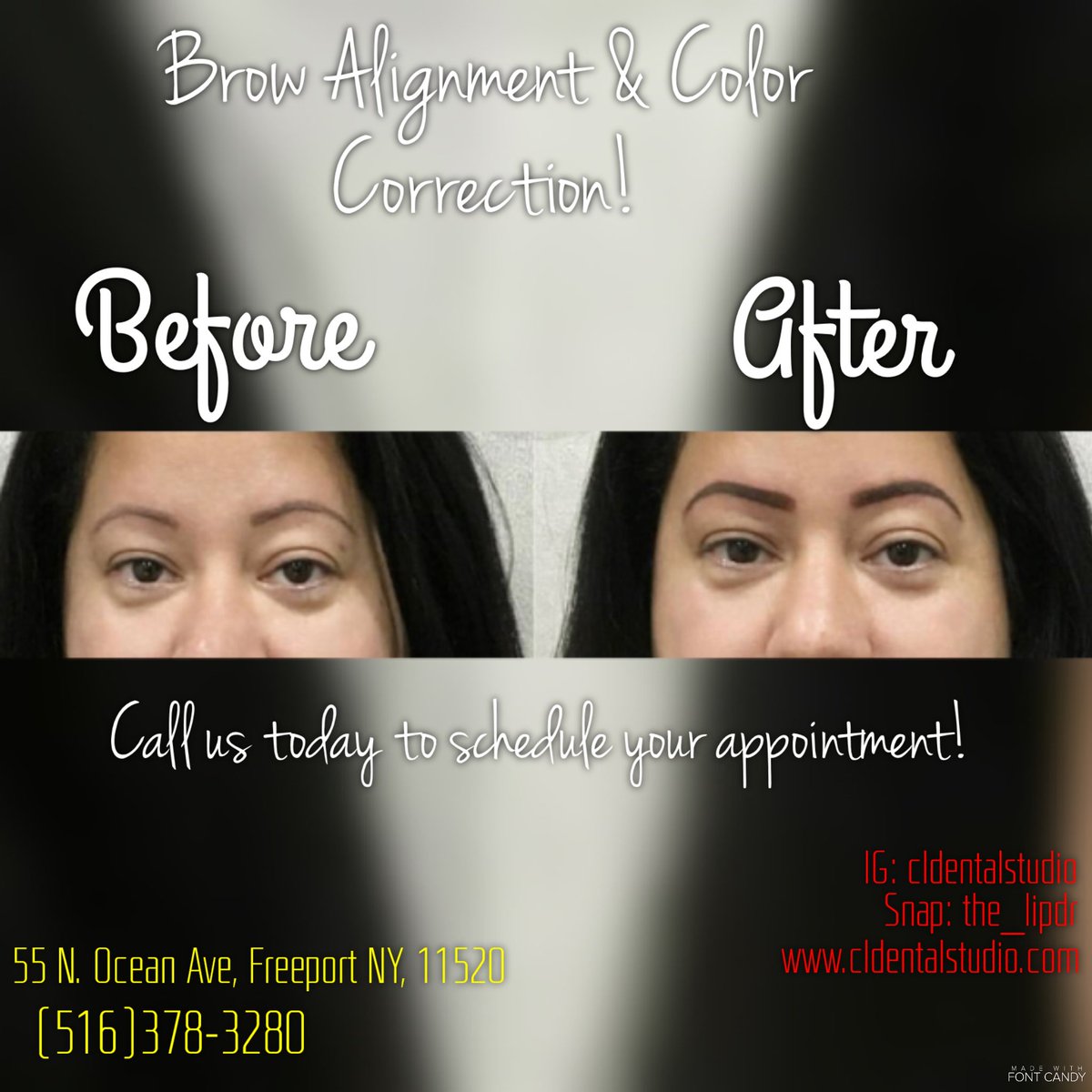 the_lipdr's tweet photo. Get your eyebrows looking right for the holidays! Call us to review your options! #Eyebrows #Cosmetics #Makeup #PermanentMakeup #BeforeAndAfter #Microdermabrasion #Beauty #Injections #NewYork #NYC #Brooklyn #Freeport https://t.co/6tCvdsg77i